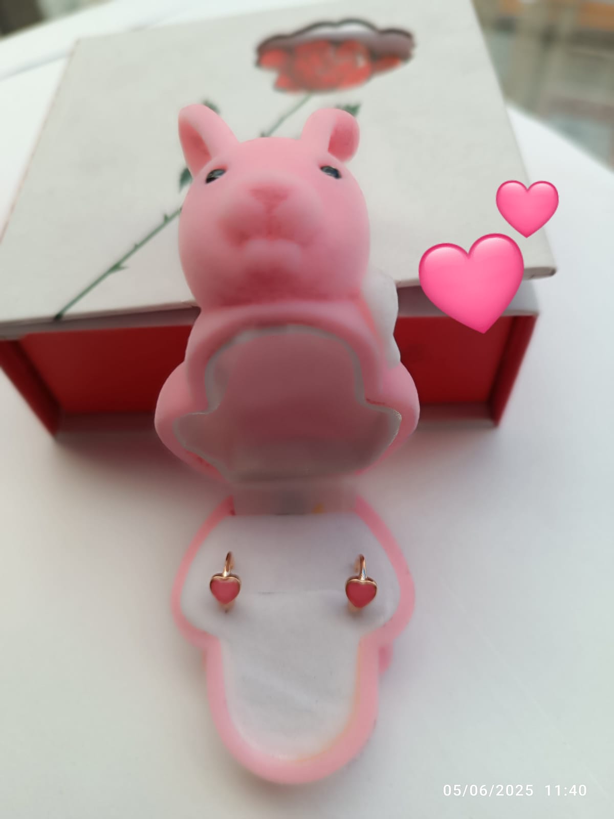 ARETES DE ARO PARA NIÑAS CORAZON CHAPADO EN ORO 18K ANTIALERGICO - Imagen 3